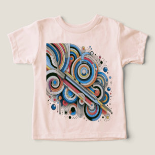 オールカラーレインボーパレットアートデザインTシャツ