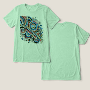 オールカラーレインボーパレットアートデザインTシャツ トライブレンドTシャツ