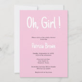 オールガール ブルーベイビーシャワー 招待状 (正面)