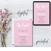 オールガール ブルーベイビーシャワー 招待状