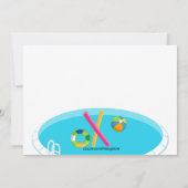 オールキッズブループールパーティー誕生日招待状 招待状 (裏面)