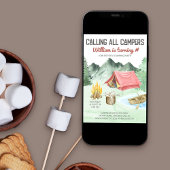 オールキャンパーズボーイズ誕生日キャンプパーティー 招待状