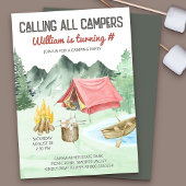 オールキャンパーズボーイズ誕生日キャンプパーティー 招待状