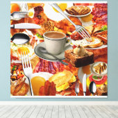 オールキャン食べブレックファースト キャンバスプリント (インサイチュ (ウッドフロア))