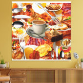 オールキャン食べブレックファースト キャンバスプリント (インサイチュ (リビング))