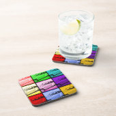 オールクラシックドカーウォーターポップ・アートのカラーアートプリント コースター (右側)