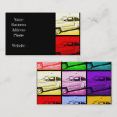 オールクラシックドカーウォーターポップ・アートのカラーアートプリント 名刺 (正面/裏面)