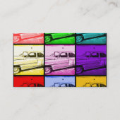 オールクラシックドカーウォーターポップ・アートのカラーアートプリント 名刺 (裏面)