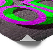 オールグッドネオンパープルグリーン ポスター (角)