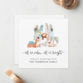 オールコムオールブライト出生クリスマス ノートカード (正面/裏面インサイチュ)