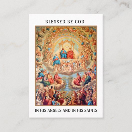 オールサンズデイ祈りの言葉お祝い聖札 プレイスカード (正面)