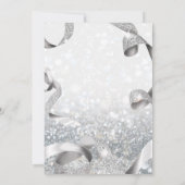 オールザグリッターシルバー&ホワイトバースデーパーティー 招待状 (裏面)