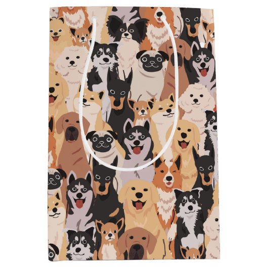 オールザドッグス抱き枕 ミディアムペーパーバッグ (正面)