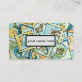 オールシェイプとサイズ – バウハモダンウス幾何学芸術 名刺 (正面)