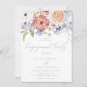 オールシーズカラフルンズフローラ婚約パーティ 招待状 (正面)