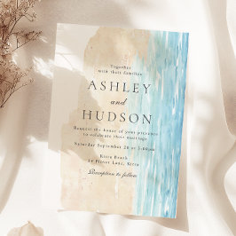 オールシーズモダンンズビーチ結婚式 招待状