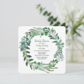 オールシーズングリーンリーフリースブライダルシャワー 招待状 (スタンド正面)