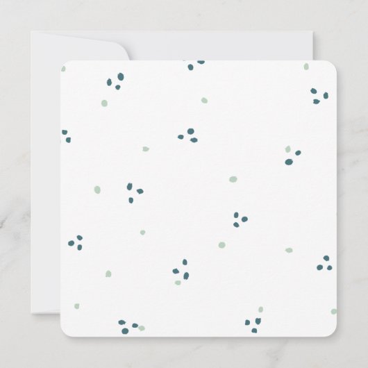 オールシーズングリーンリーフリースブライダルシャワー 招待状 (裏面)