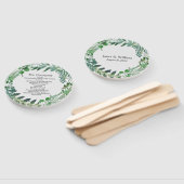 オールシーズンズグリーンリーフリース結婚式 プログラム ハンドファン (組立なし)