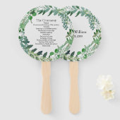 オールシーズンズグリーンリーフリース結婚式 プログラム ハンドファン (正面&裏面)