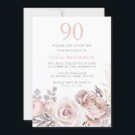 オールシーズンズダスティバラ&赤面90th誕生日 招待状<br><div class="desc">All Seasons Dustyバラ&赤面90th誕生日招待状もデジタル結婚式招待状として利用可能ニッチとネストストアのマッチングコレクションを参照</div>