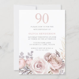 オールシーズンズダスティバラ&赤面90th誕生日 招待状