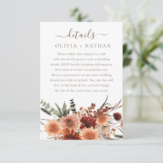 オールシーズンズディバイン結婚ボーフローラ詳細 エンクロージャーカード (スタンド正面)