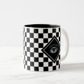 オールシーティングアイオンブラック&ホワイトチェス魔法マグ ツートーンマグカップ (正面右)