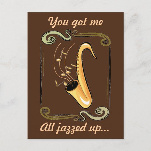 オールジャズアップバレンタインデーのはがき ポストカード (正面)