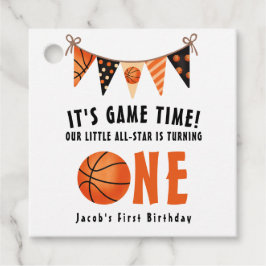 オールスターが1歳のバスケットボール誕生日パーティー フェイバータグ