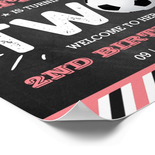 オールスターのサッカーボール2ndバースデーウェルカム ポスター (角)