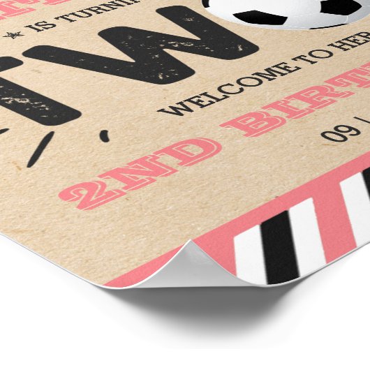 オールスターのサッカーボール2ndバースデーウェルカム ポスター (角)