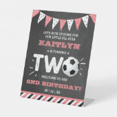 オールスターのサッカーボール2ndバースデーウェルカム 台座サイン (正面)