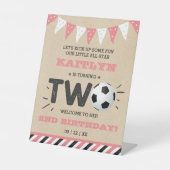 オールスターのサッカーボール2ndバースデーウェルカム 台座サイン (正面)