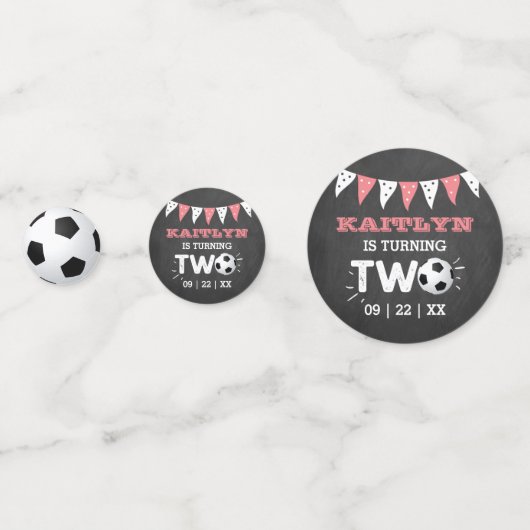 オールスターのサッカーボール2nd誕生日パーティー写真 コンフェッティ (正面)