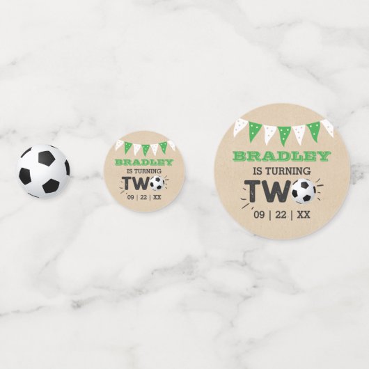 オールスターのサッカーボール2nd誕生日パーティー写真 コンフェッティ (正面)