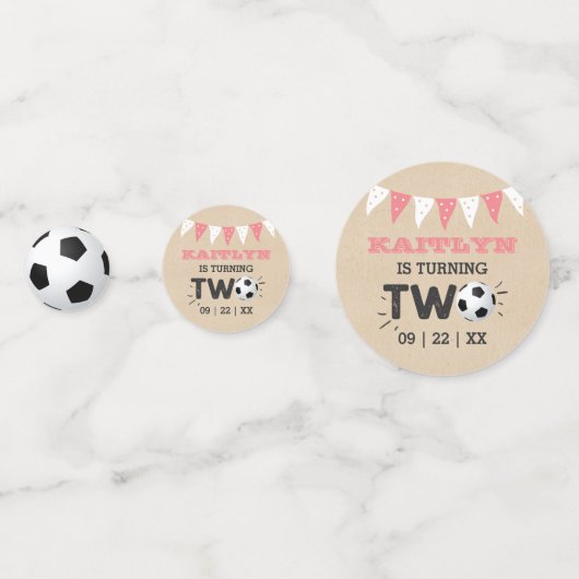 オールスターのサッカーボール2nd誕生日パーティー写真 コンフェッティ (正面)