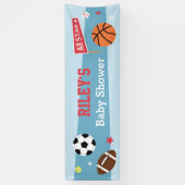 オールスターのスポーツがテーマのベビーシャワーの旗 横断幕 (縦)