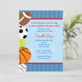 オールスターのスポーツのベビーシャワーの招待状 招待状 (スタンド正面)