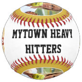 オールスターのプレイヤーとチームの写真とロゴソフトボール ソフトボール (裏面)