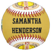 オールスターのプレイヤーとチームの写真とロゴソフトボール ソフトボール (正面)