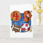 オールスターの第4誕生日のTシャツおよびギフト カード (黄色い花)