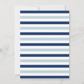 オールスターの赤ちゃんシャワー、ブルーハイトップスニーカー 招待状 (裏面)