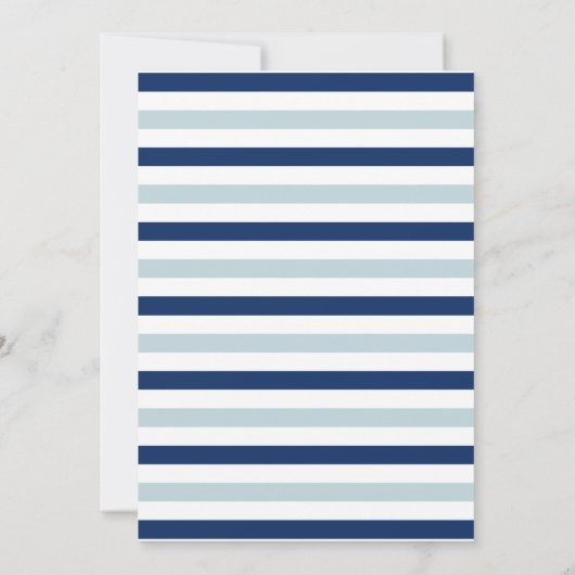 オールスターの赤ちゃんシャワー、ブルーハイトップスニーカー 招待状 (裏面)