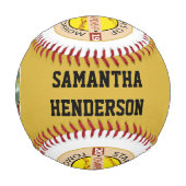 オールスターの選手とチームの写真とロゴ野球 野球ボール (正面)