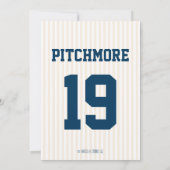 オールスターの野球のベビーシャワーの招待状 招待状 (裏面)