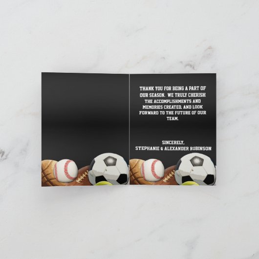 オールスターはレンガ壁が付いている球を遊ばします サンキューカード (内部)