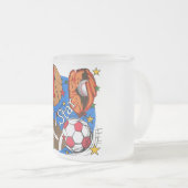 オールスターは第1誕生日のTシャツおよびギフトを遊ばします フロストグラスマグカップ (正面右)