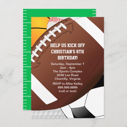 オールスターは誕生会を遊ばします 招待状 (正面/裏面)