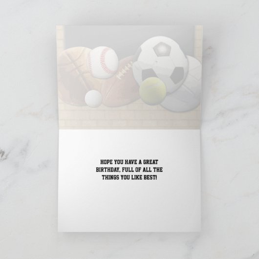 オールスターは誕生日の挨拶状を遊ばします カード (内部)